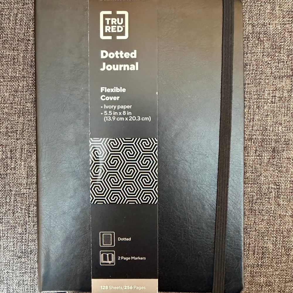 Black Dotted Journal with Flexible Cover